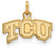 Image of 10K Yellow Gold Texas Christian University X-Small Pendant by LogoArt (1Y001TCU)