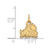 Image of 10K Yellow Gold Texas Christian University X-Small Pendant by LogoArt (1Y016TCU)