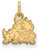 Image of 10K Yellow Gold Texas Christian University X-Small Pendant by LogoArt (1Y016TCU)