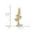Image of 10K Yellow Gold Texture Mini Double Palm Trees Pendant