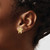 Image of 10k Yellow Gold Textured & Beaded Starfish Post Earrings