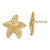 Image of 10k Yellow Gold Textured & Beaded Starfish Post Earrings