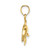 Image of 10k Yellow Gold Textured & Polished Dolphin Jumping Pendant