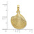 Image of 10k Yellow Gold Textured 2-D Clam Shell Pendant