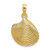 Image of 10k Yellow Gold Textured 2-D Clam Shell Pendant