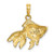 Image of 10k Yellow Gold Textured Angel Fish Pendant