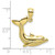 Image of 10k Yellow Gold Textured Dolphin Jumping Pendant 10K7420