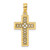 Image of 10k Yellow Gold Textured Lace Center Cross Pendant 10K8504