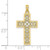 Image of 10k Yellow Gold Textured Lace Center Cross Pendant 10K8511