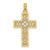 Image of 10k Yellow Gold Textured Lace Center Cross Pendant 10K8511