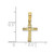 Image of 10K Yellow Gold Textured Mini Cross w/ Heart Pendant