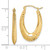 Image of 27mm 10k Yellow Gold Textured Oval Hollow Hoop Earrings 10TC370