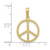 Image of 10K Yellow Gold Textured Peace Sign Pendant
