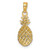 Image of 10K Yellow Gold Textured Pineapple Pendant