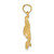 Image of 10k Yellow Gold Textured Spotted Eagle Ray Pendant
