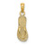 Image of 10K Yellow Gold Textured Straps Single Flip-Flop Pendant