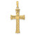 Image of 10K Yellow Gold Textured w/Square Center Cross Pendant
