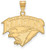 Image of 10K Yellow Gold United States Air Force Academy Large Pendant LogoArt (1Y017USA)