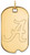 Image of 10K Yellow Gold University of Alabama Large Dog Tag by LogoArt