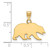 Image of 10K Yellow Gold University of California Berkeley Small Pendant LogoArt 1Y025UCB
