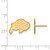 10K Yellow Gold University of Colorado Small Post Earrings by LogoArt (1Y008UCO)