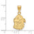 Image of 10K Yellow Gold University of Georgia Medium Pendant by LogoArt (1Y045UGA)