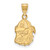 10K Yellow Gold University of Georgia Medium Pendant by LogoArt (1Y045UGA)