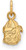 Image of 10K Yellow Gold University of Georgia X-Small Pendant by LogoArt (1Y043UGA)