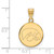 Image of 10K Yellow Gold University of Iowa Medium Disc Pendant by LogoArt (1Y039UIA)