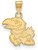 Image of 10K Yellow Gold University of Kansas Small Pendant by LogoArt (1Y002UKS)