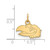 Image of 10K Yellow Gold University of Kansas X-Small Pendant by LogoArt (1Y039UKS)