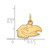 Image of 10K Yellow Gold University of Kansas X-Small Pendant by LogoArt (1Y060UKS)