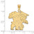 Image of 10K Yellow Gold University of Kentucky XL Pendant by LogoArt (1Y047UK)