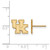 10K Yellow Gold University of Kentucky X-Small Post Earrings by LogoArt 1Y008UK