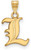 Image of 10K Yellow Gold University of Louisville Small Pendant by LogoArt (1Y002UL)