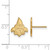 Image of 10K Yellow Gold University of New Orleans Small Post Earrings by LogoArt