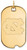 Image of 10K Yellow Gold University of North Carolina Large Dog Tag by LogoArt