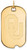 Image of 10K Yellow Gold University of Oklahoma Large Dog Tag by LogoArt (1Y029UOK)