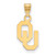10K Yellow Gold University of Oklahoma Small Pendant by LogoArt