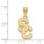 Image of 10K Yellow Gold University of Southern California Med Pendant LogoArt 1Y003USC