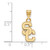 Image of 10K Yellow Gold University of Southern California Small Pendant LogoArt 1Y002USC