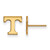10K Yellow Gold University of Tennessee X-Small Post Earrings LogoArt (1Y008UTN)