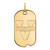 10K Yellow Gold University of Virginia Small Dog Tag by LogoArt