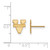 10K Yellow Gold University of Virginia X-Small Post Earrings by LogoArt 1Y008UVA