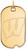 Image of 10K Yellow Gold University of Wisconsin Large Dog Tag by LogoArt