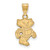 10K Yellow Gold University of Wisconsin Medium Pendant by LogoArt (1Y045UWI)