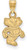 Image of 10K Yellow Gold University of Wisconsin Small Pendant by LogoArt (1Y044UWI)