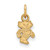 10K Yellow Gold University of Wisconsin X-Small Pendant by LogoArt (1Y043UWI)