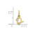Image of 10K Yellow Gold Upper case Letter D Initial Charm