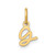 Image of 10K Yellow Gold Upper case Letter G Initial Charm